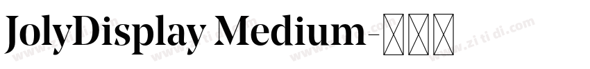 JolyDisplay Medium字体转换
